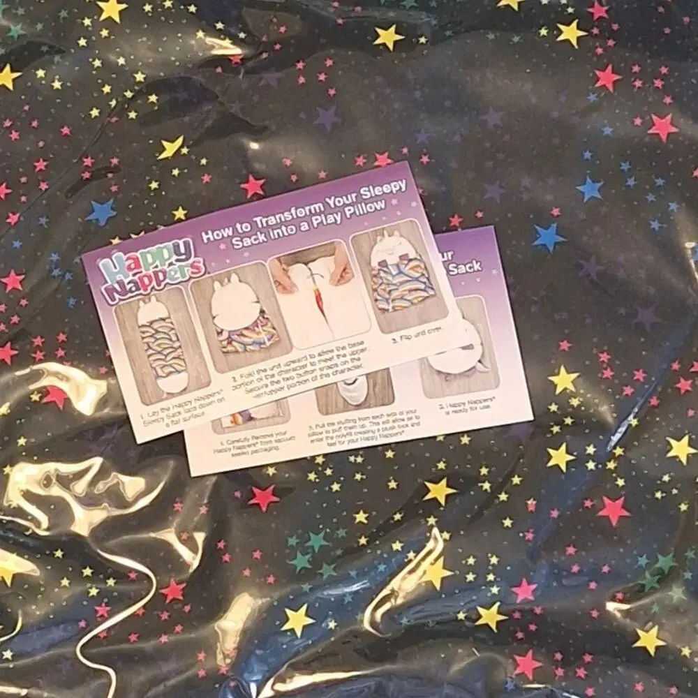 New Happy Nappers Sleeping Bag with Pillow Medium 54 x 20 Shimmer Unicorn